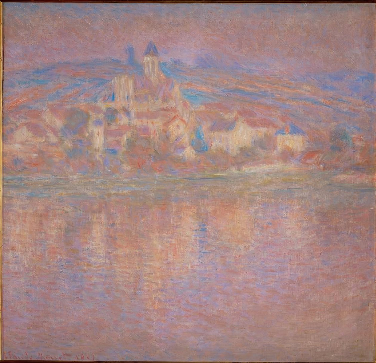 Vetheuil, soleil couchant tekijältä Claude Monet
