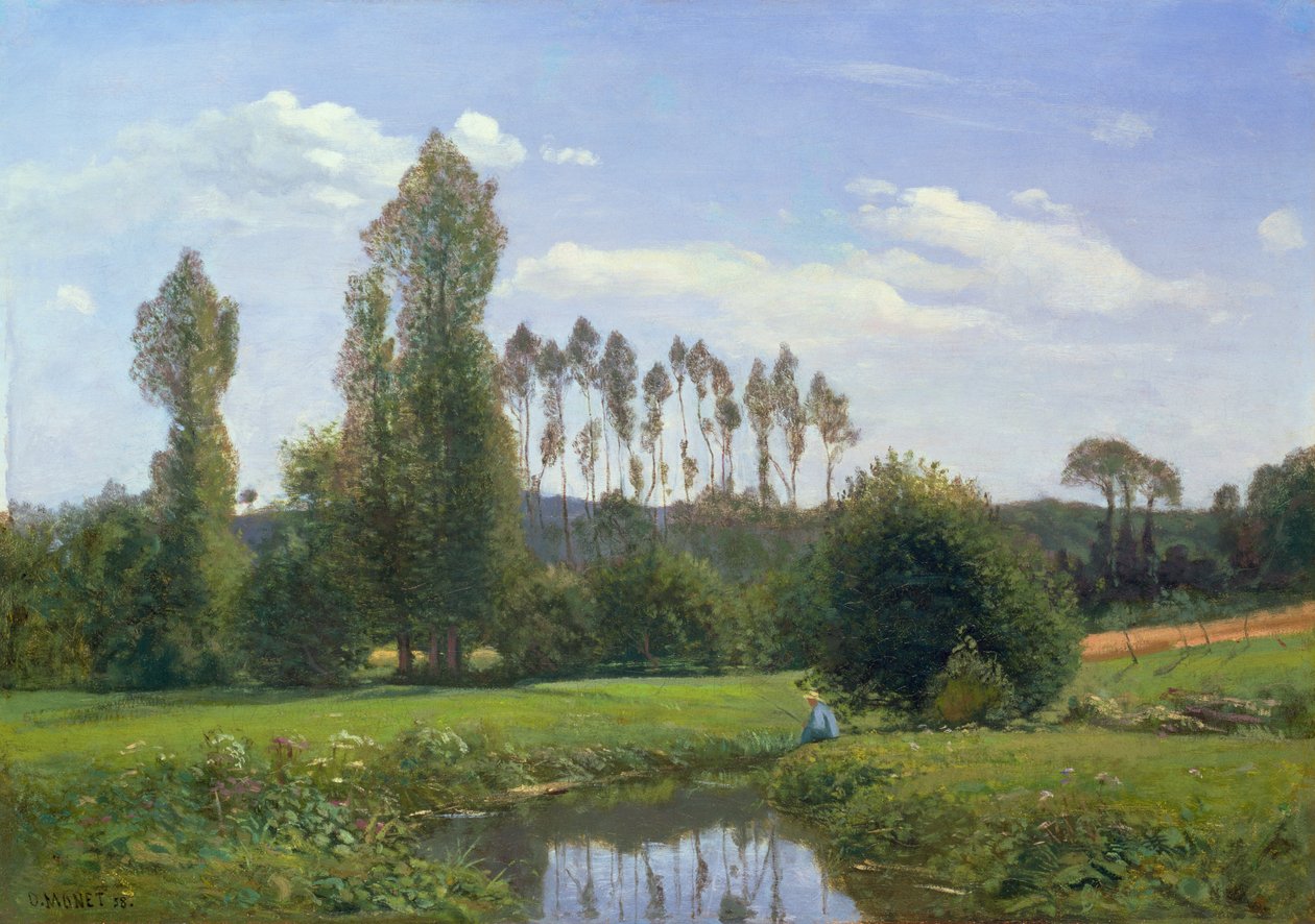 Näkymä Rouellesissa, 1858 tekijältä Claude Monet