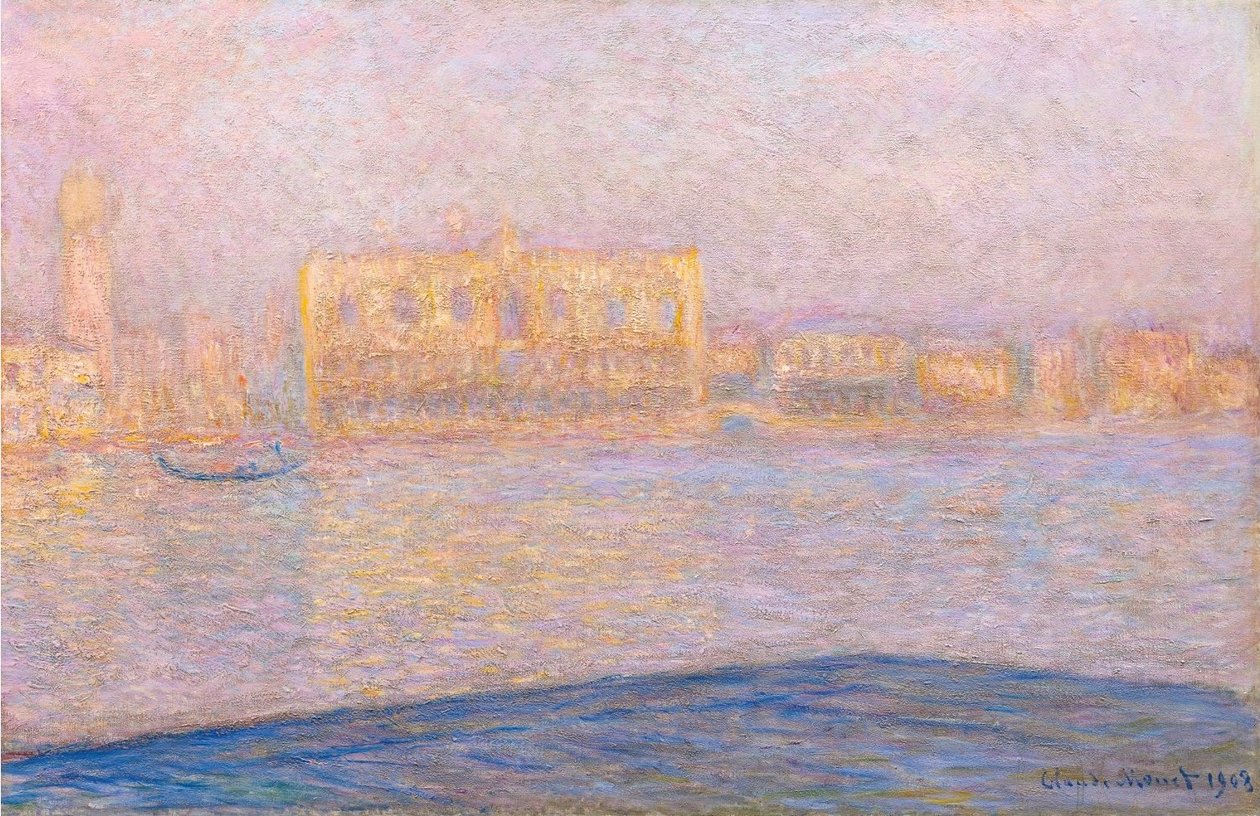 Näkymä Dogesin palatsille San Giorgio Maggioresta tekijältä Claude Monet