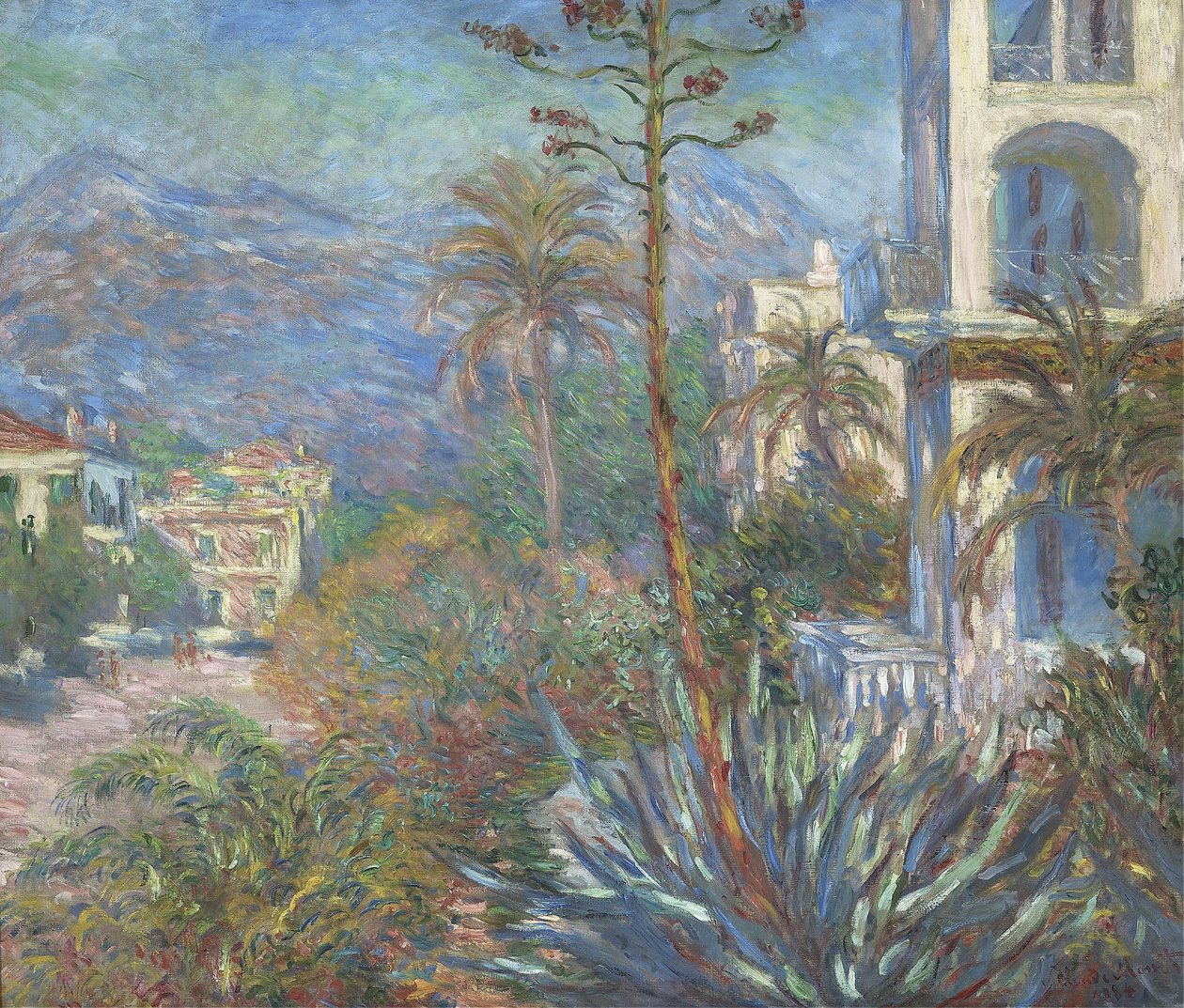 Huvilat Bordigherassa, 1884 tekijältä Claude Monet