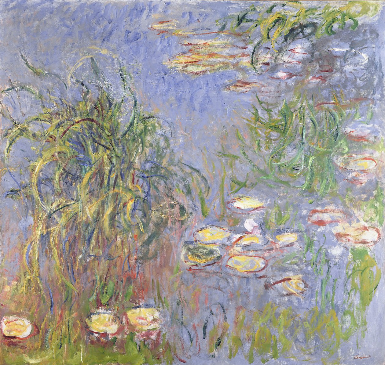Vesililjat, ruohorypäle, 1914-17 tekijältä Claude Monet