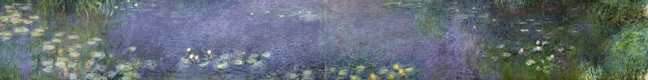 Lummet: Aamu, 1914-1918 (vasen, vasen keski, oikea keski ja oikea osa) tekijältä Claude Monet