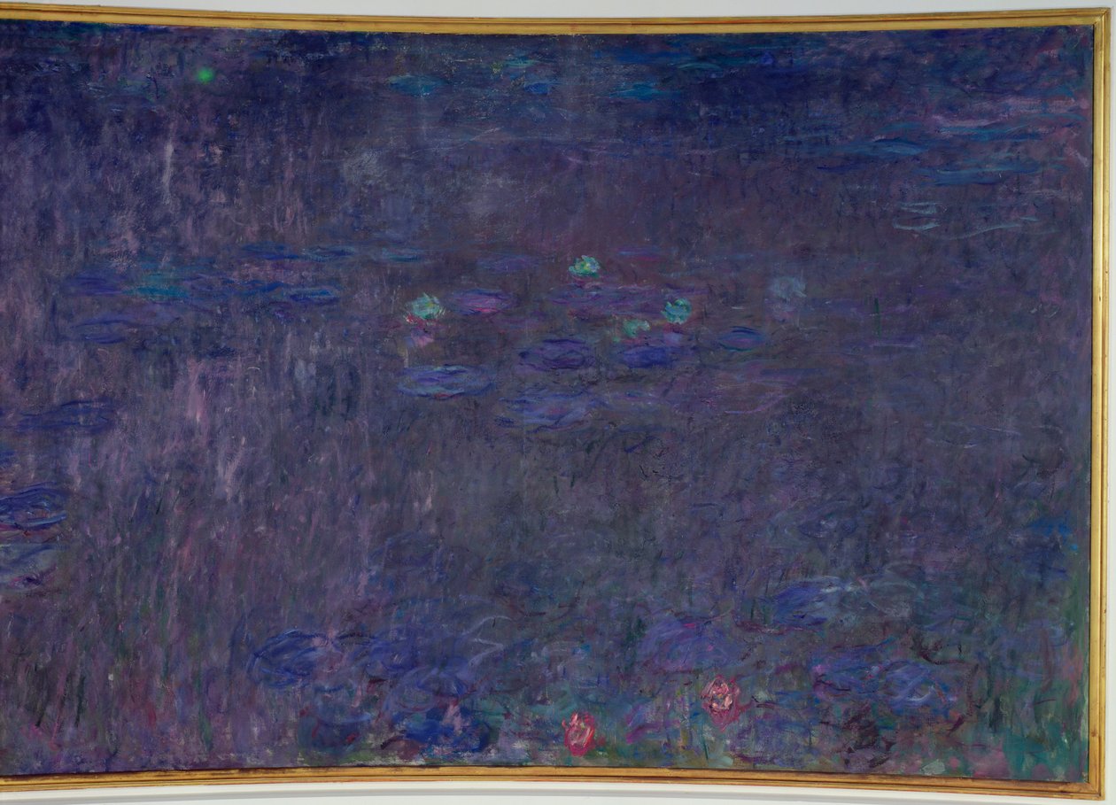 Lummet: Puiden heijastuksia, yksityiskohta oikealta, 1915-26 tekijältä Claude Monet