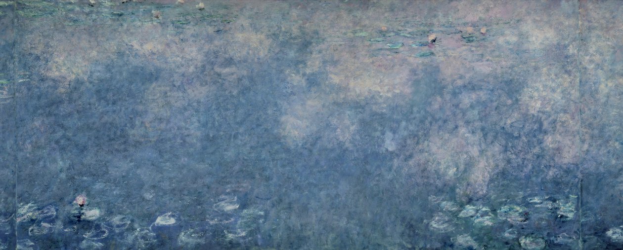 Vesilummet: Kaksi itkevää pajua, oikealla keskellä, 1914-18 (katso myös 75700-01, 75703) tekijältä Claude Monet