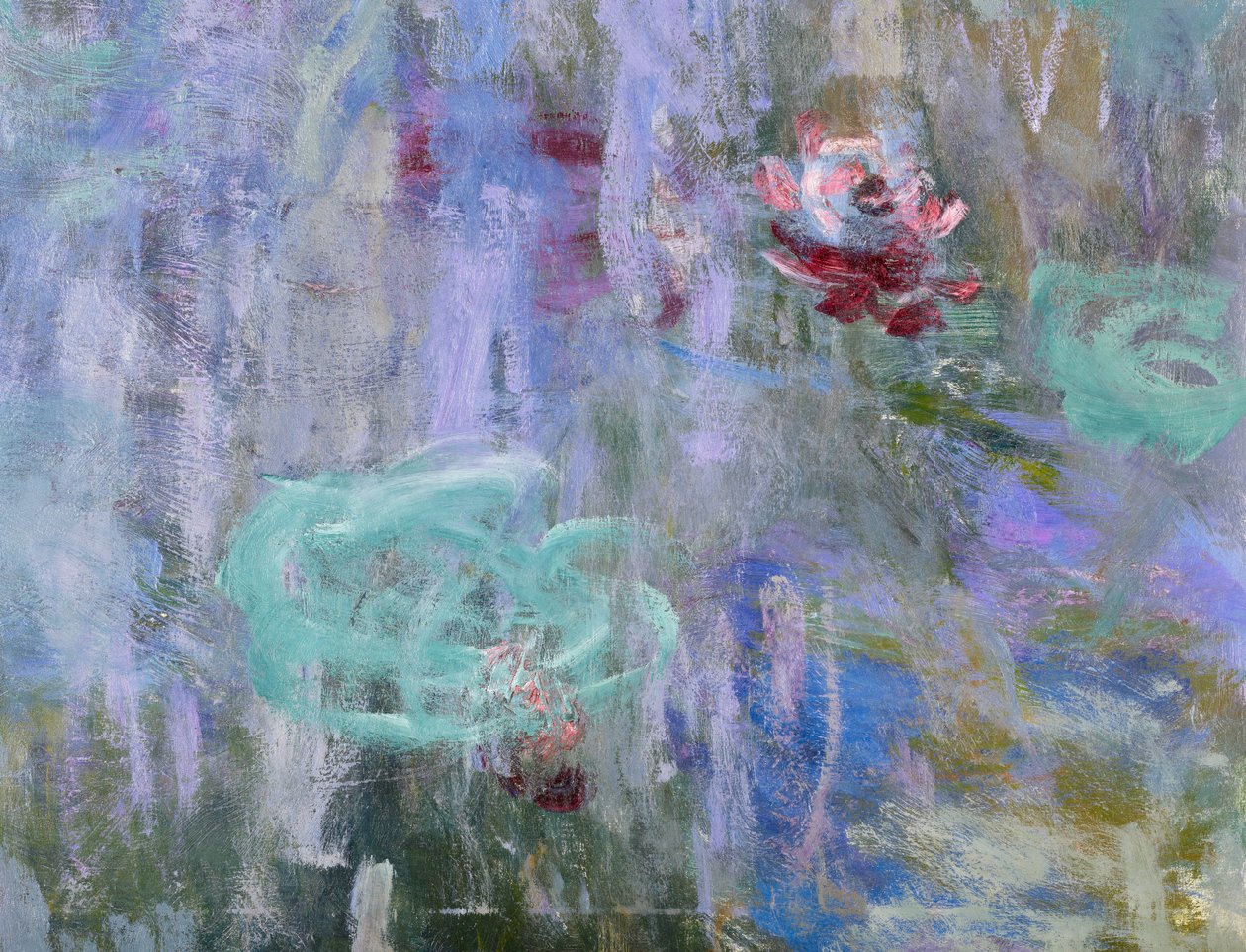 Lummet ja pajupuun heijastukset, 1916-1919 (158606) tekijältä Claude Monet
