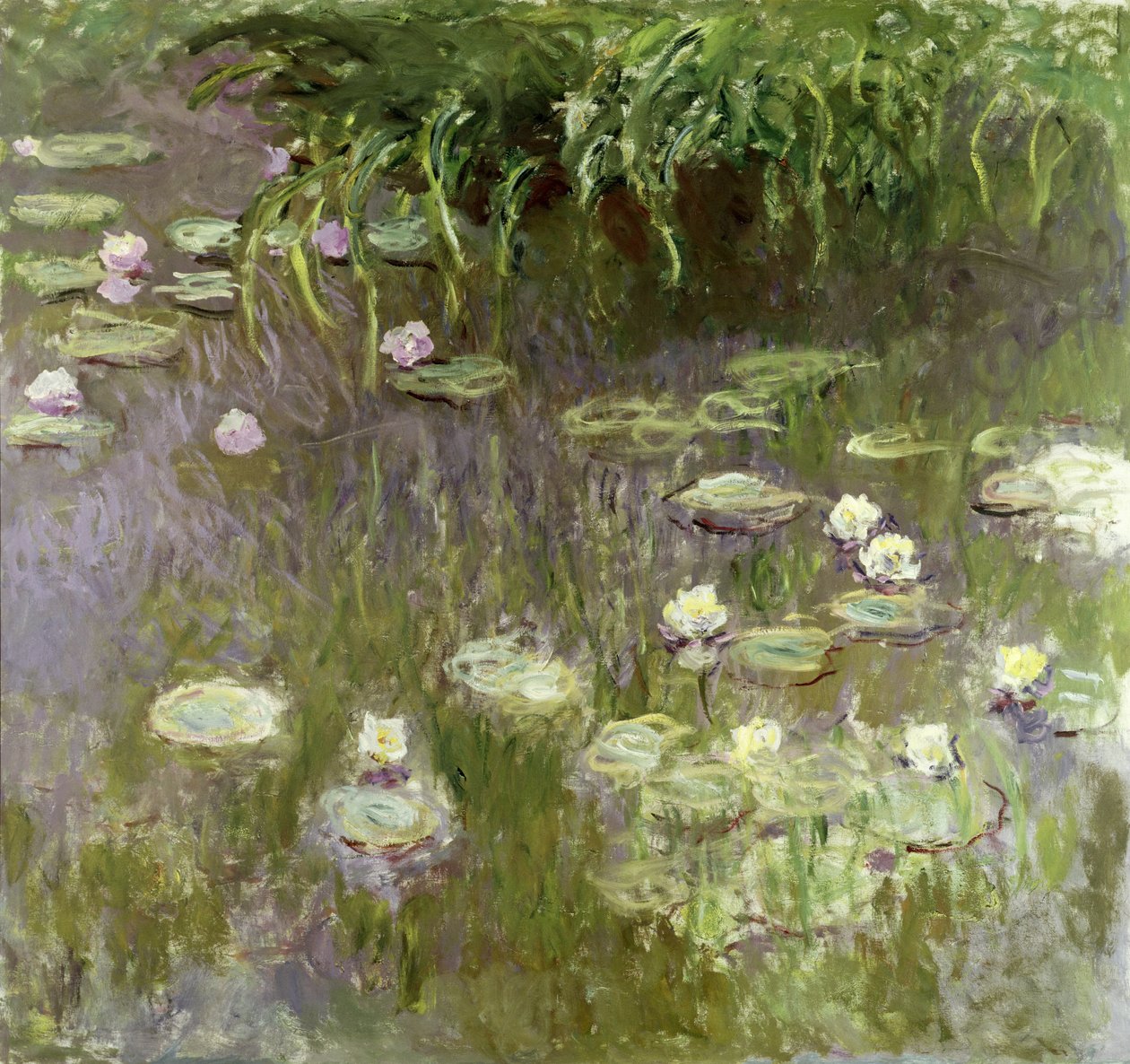 Vesililjat keskipäivällä, 1918 tekijältä Claude Monet
