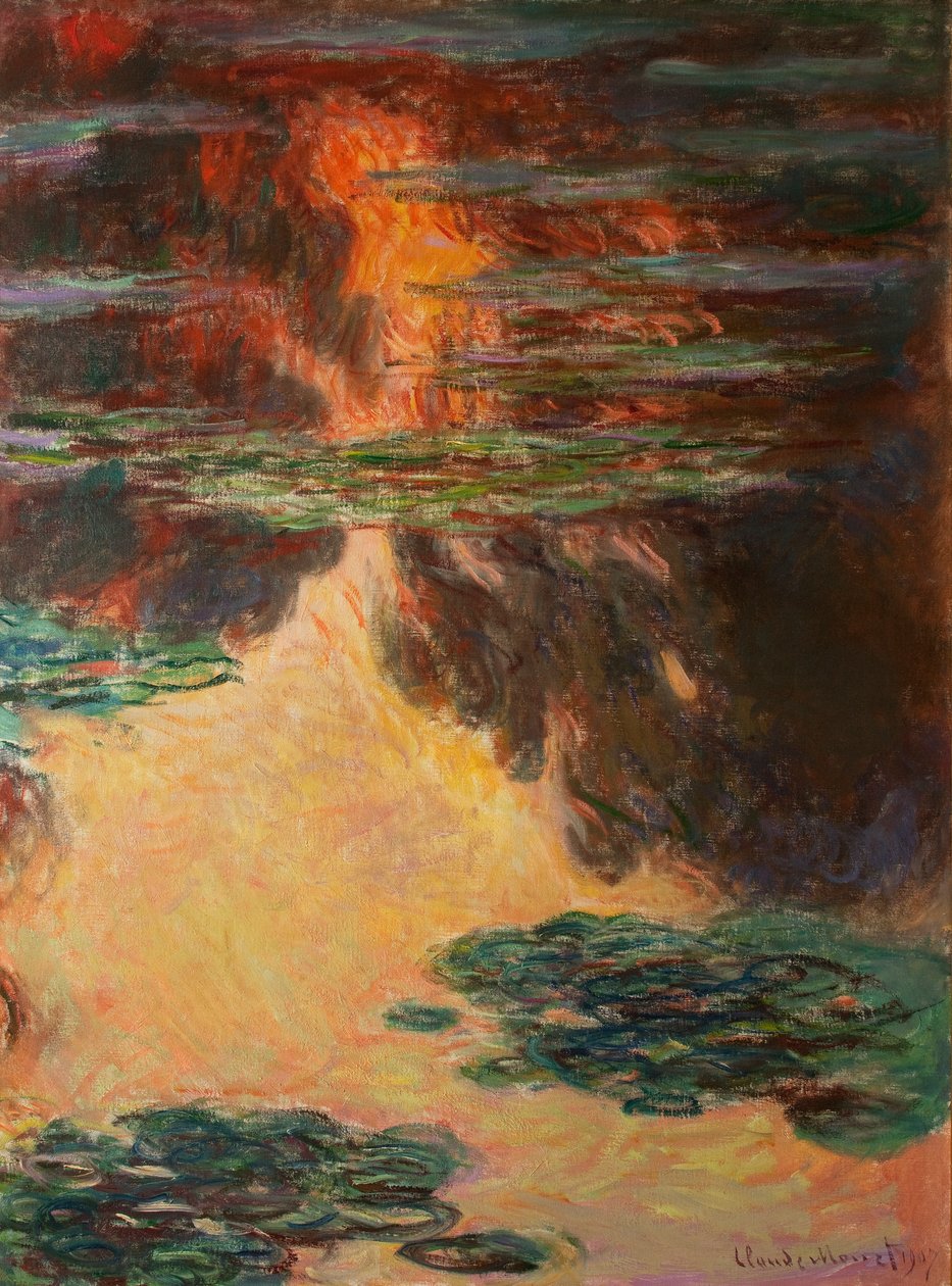 Lummet, yksityiskohta, 1907 (katso myös 196299) tekijältä Claude Monet