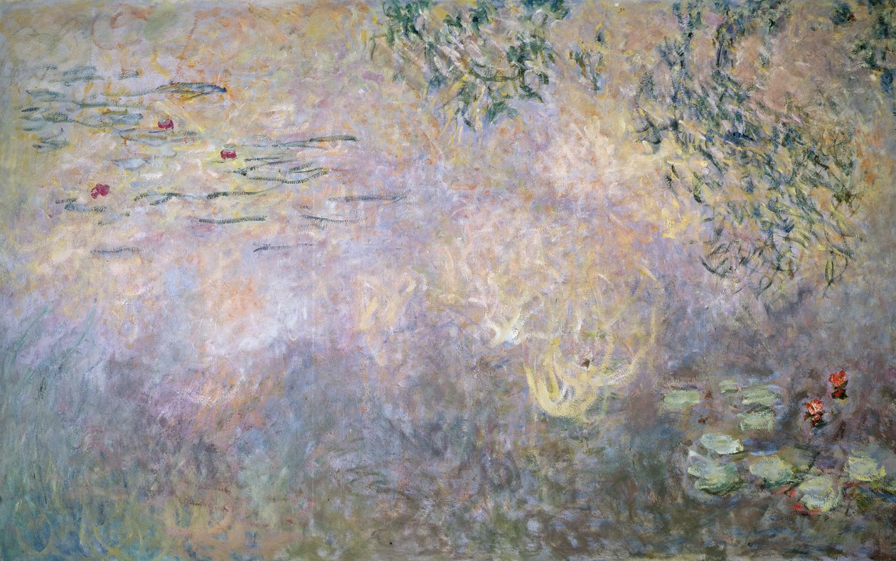 Vesilummet yksityiskohdat alaosassa, 1910 tekijältä Claude Monet