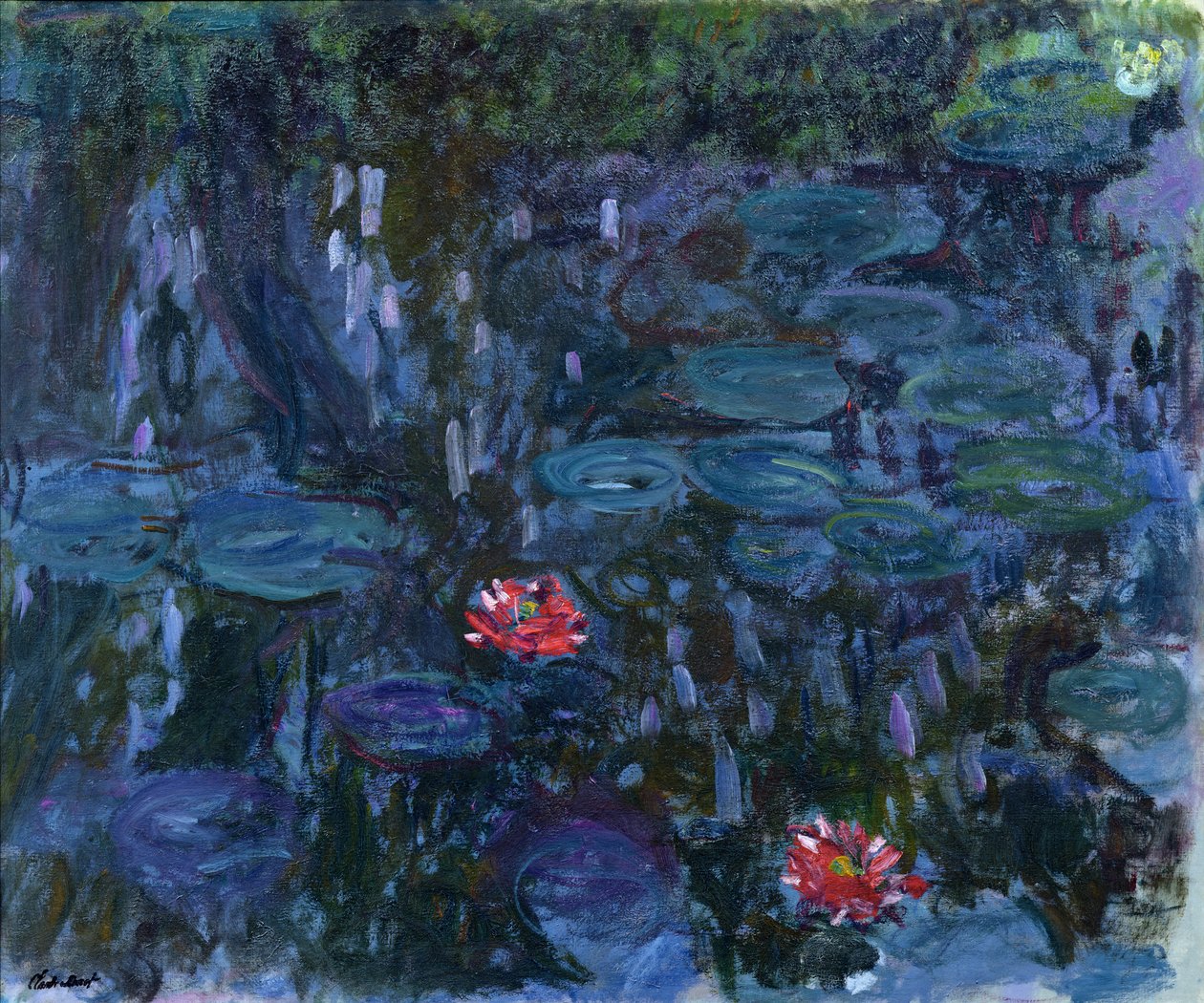 Lummet pajupuun heijastuksilla, 1916-1919 tekijältä Claude Monet