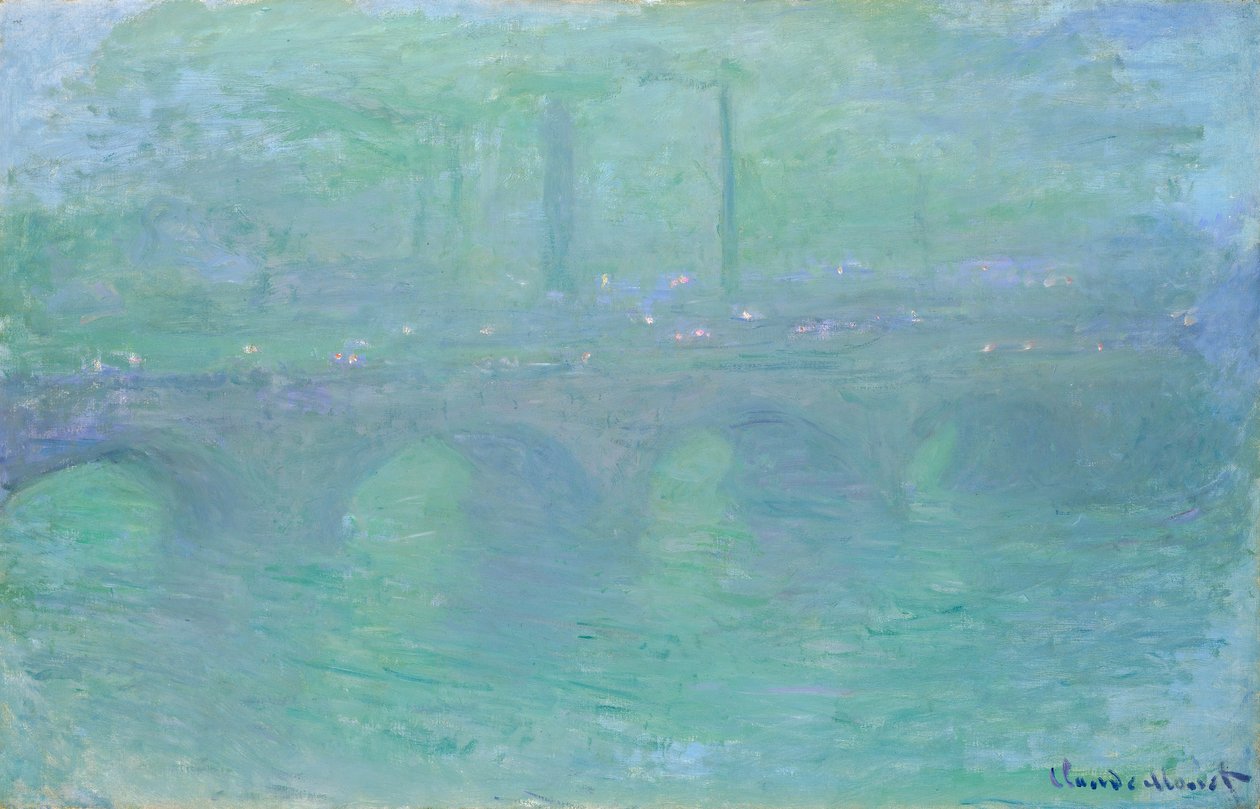 Waterloon silta iltahämärässä, 1904 tekijältä Claude Monet