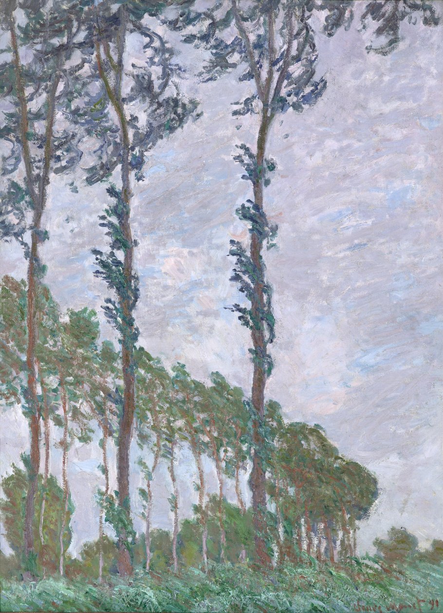Tuuliefekti, Poppelien sarja tekijältä Claude Monet
