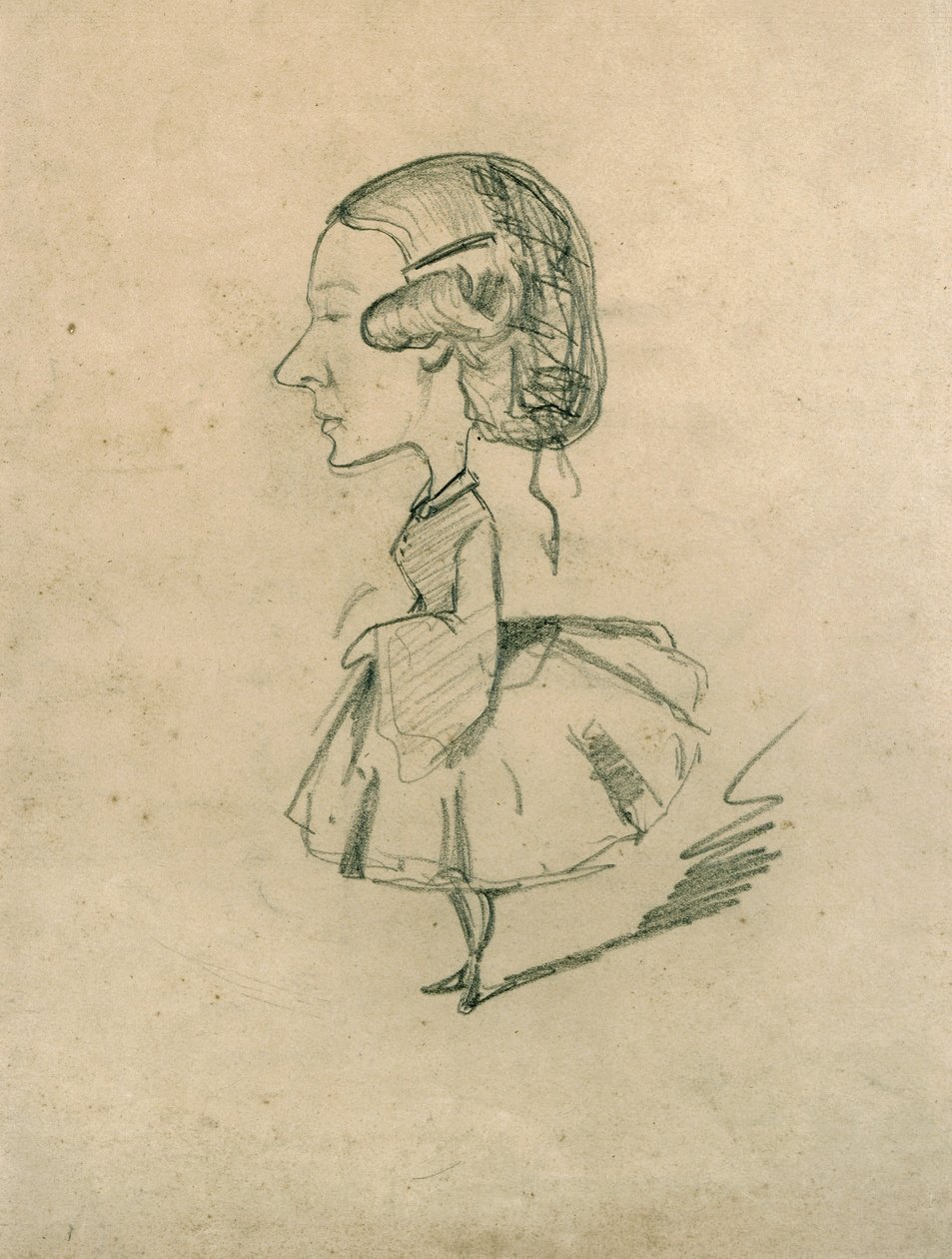 Nuori tyttö profiilissa terävä nenä, n.1858 tekijältä Claude Monet