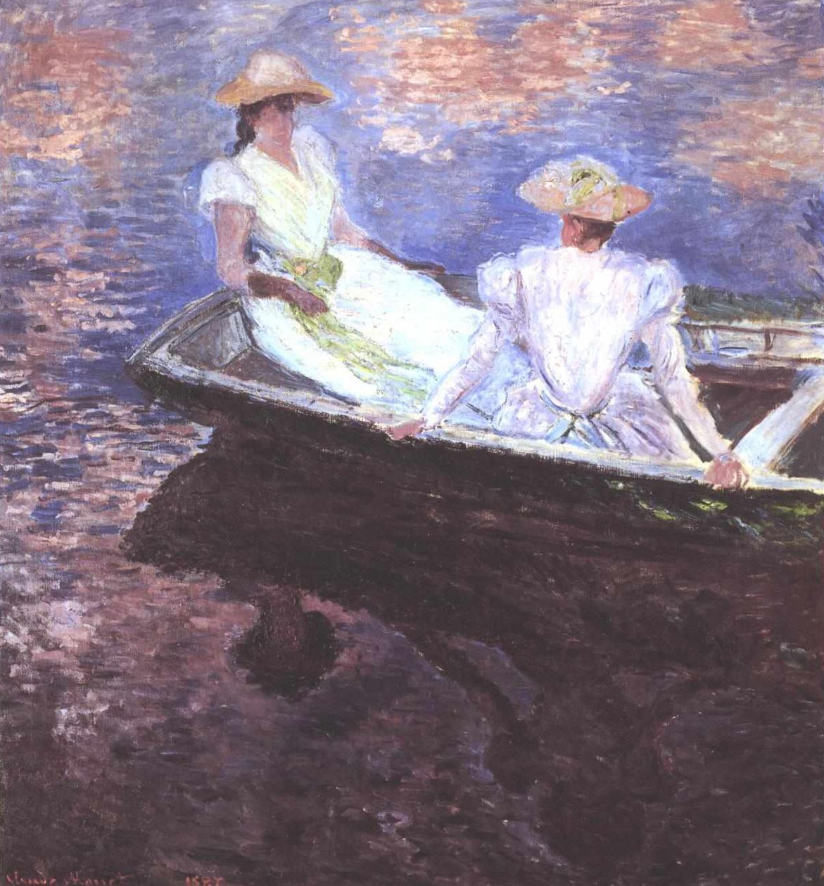 Zwei Mädchen einem Bootissa tekijältä Claude Monet
