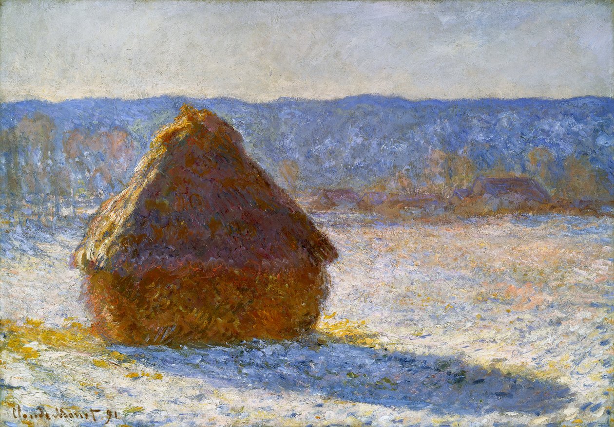 raekuuro aamulla lumiefekti tekijältä Claude Monet