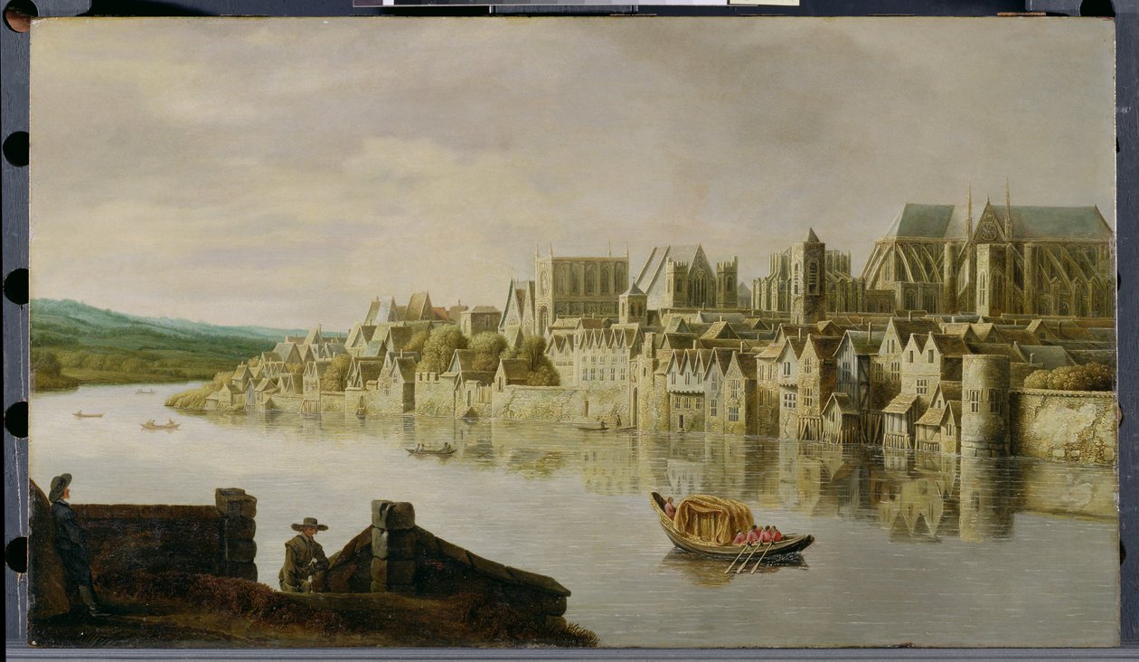 Thames Westminster Stairsissa, noin 1630 tekijältä Claude de Jongh