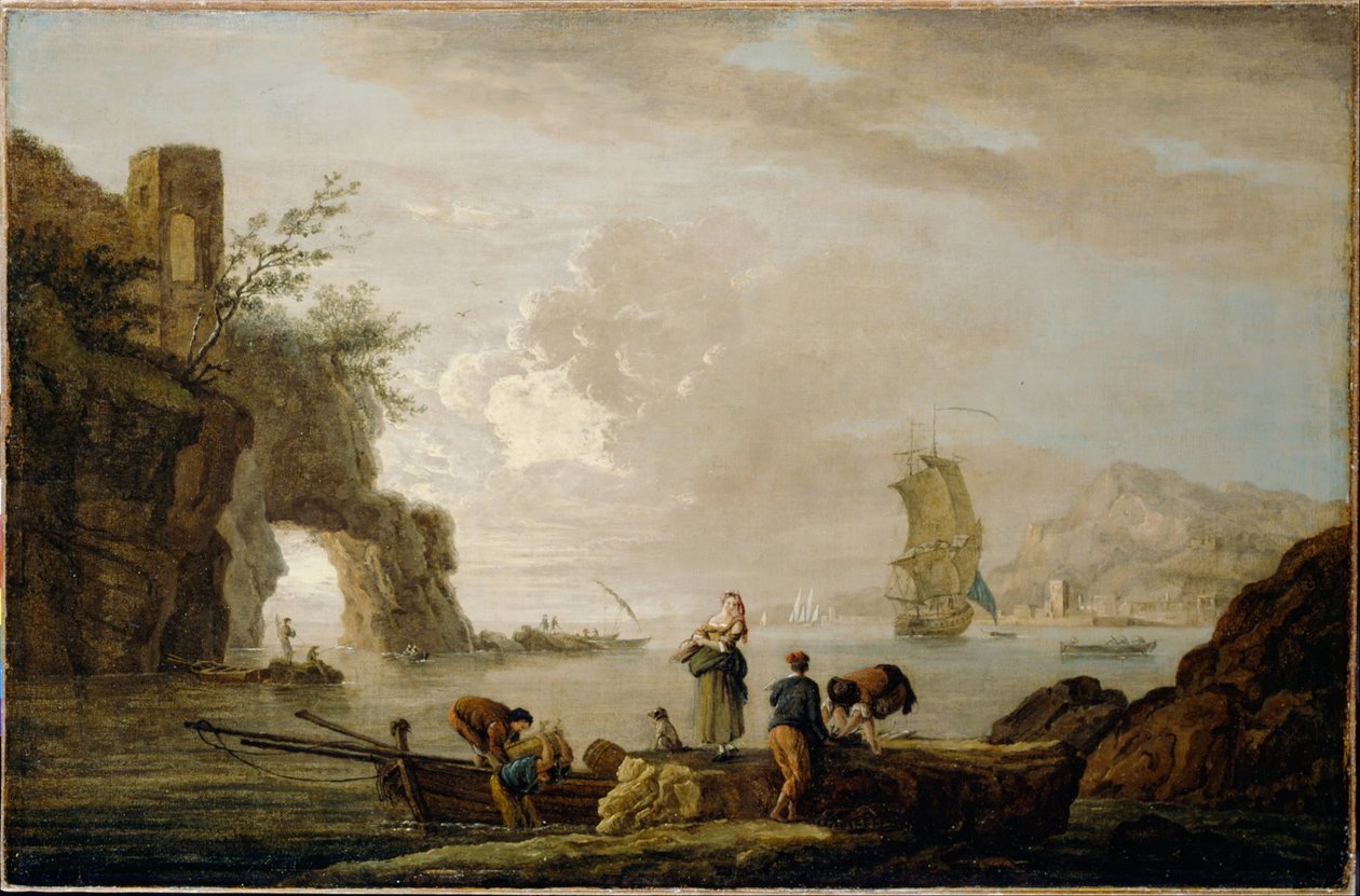 Rannikonäkymä tekijältä Claude Joseph Vernet