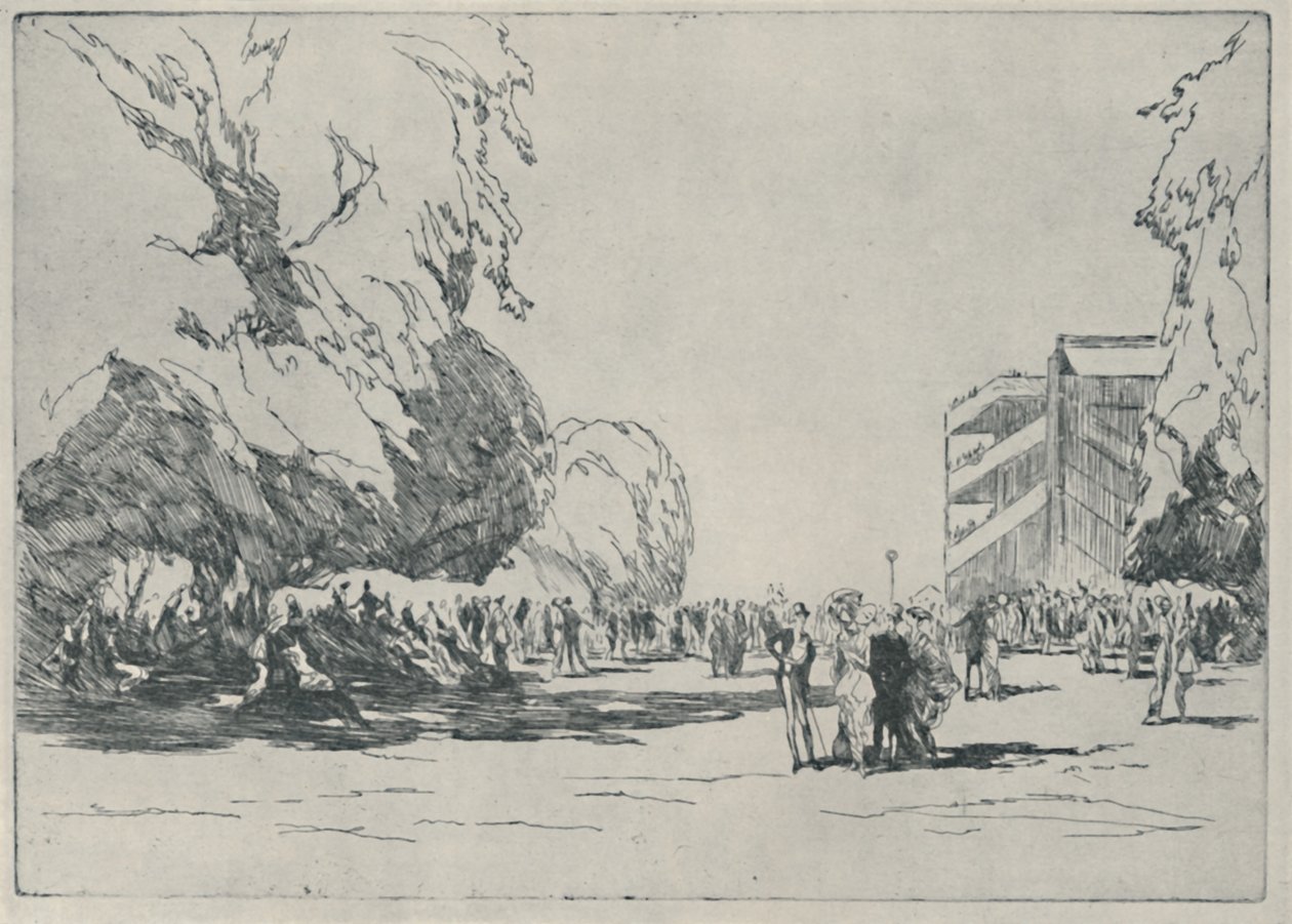 Ascot - Paddock, 1914, 1920 tekijältä Claude Allin Shepperson