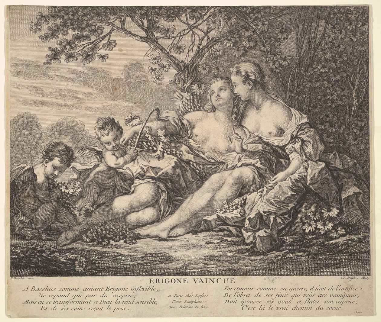 Erigone voitti, n. 1745. tekijältä Claude Augustin Duflos