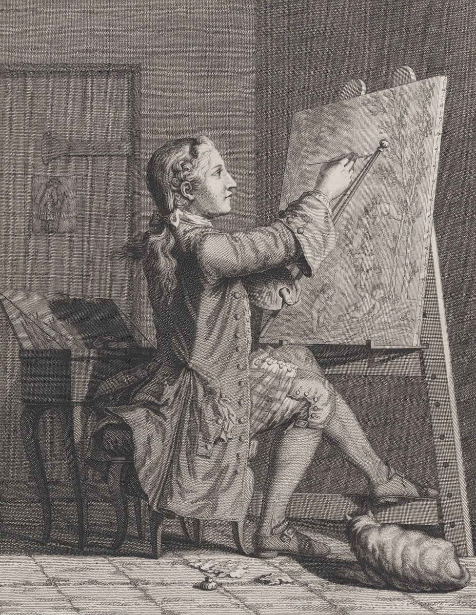 Maalaus, 1770-86 tekijältä Claude Augustin Duflos