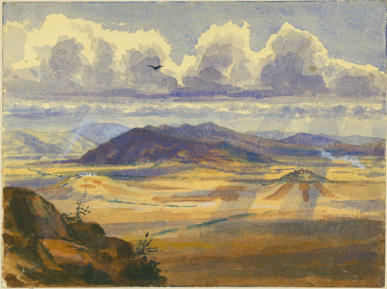 Jezreel Valley (wc ja kynä paperille) tekijältä Claude Conder