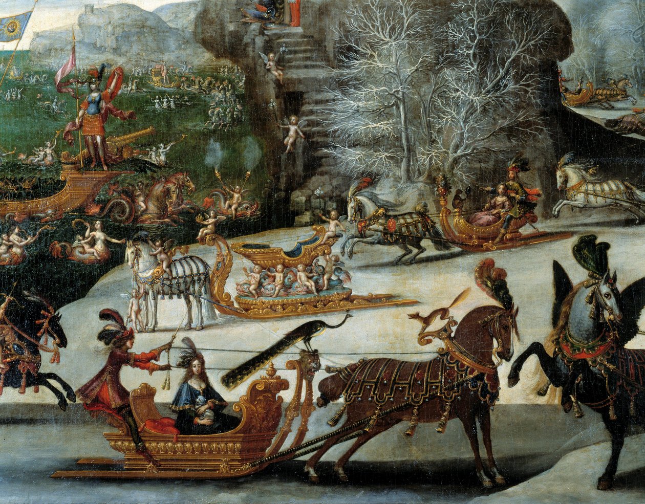 Reki kuvaa neljä elementtiä: vesi. Claude Deruetin maalaus (1588-1662) tekijältä Claude Deruet