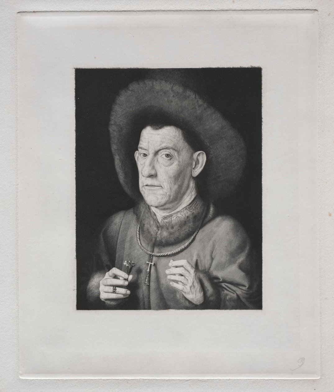 Mies vaaleanpunaisella. tekijältä Claude Ferdinand Gaillard