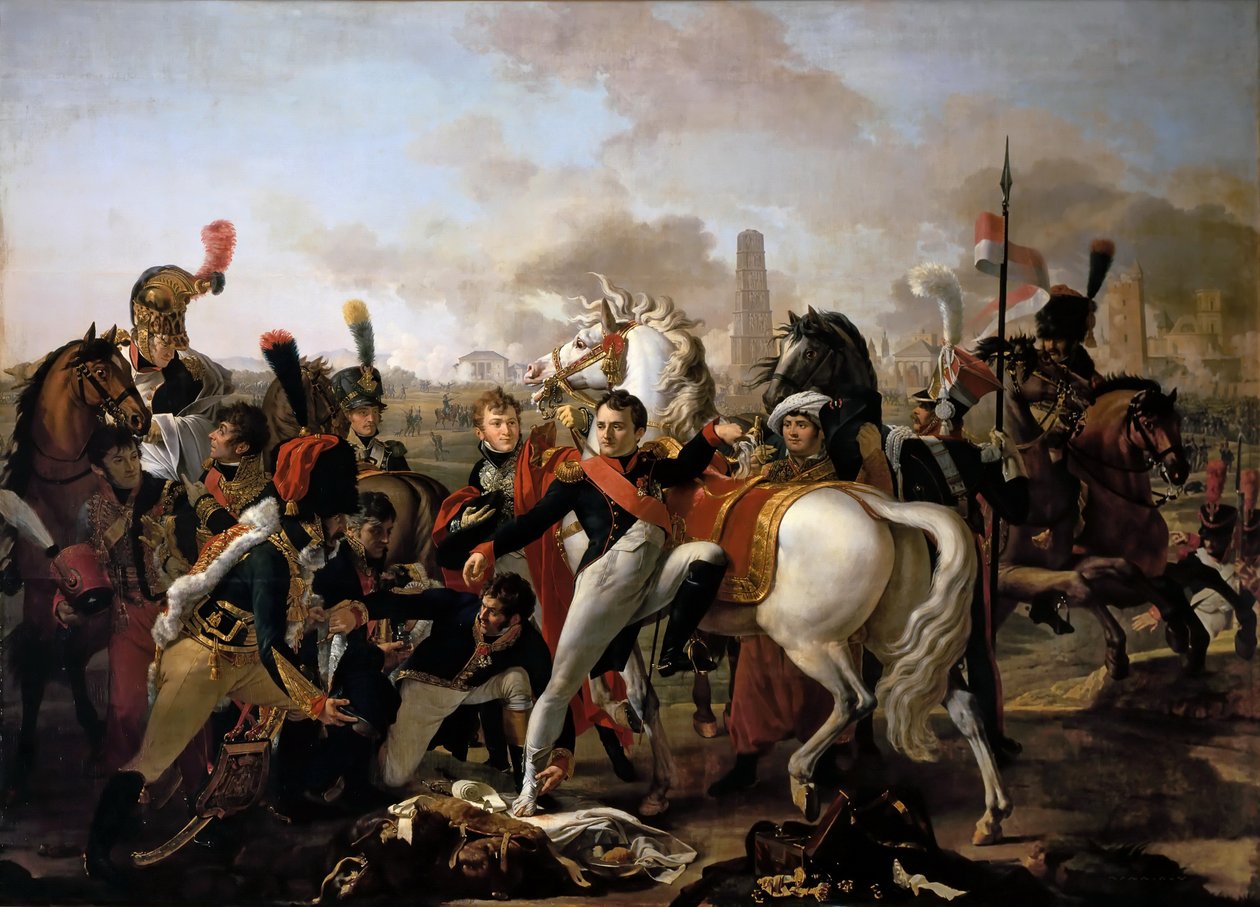 Napoleon haavoittui ennen Ratisbonia, 23. huhtikuuta 1809 tekijältä Claude Gautherot