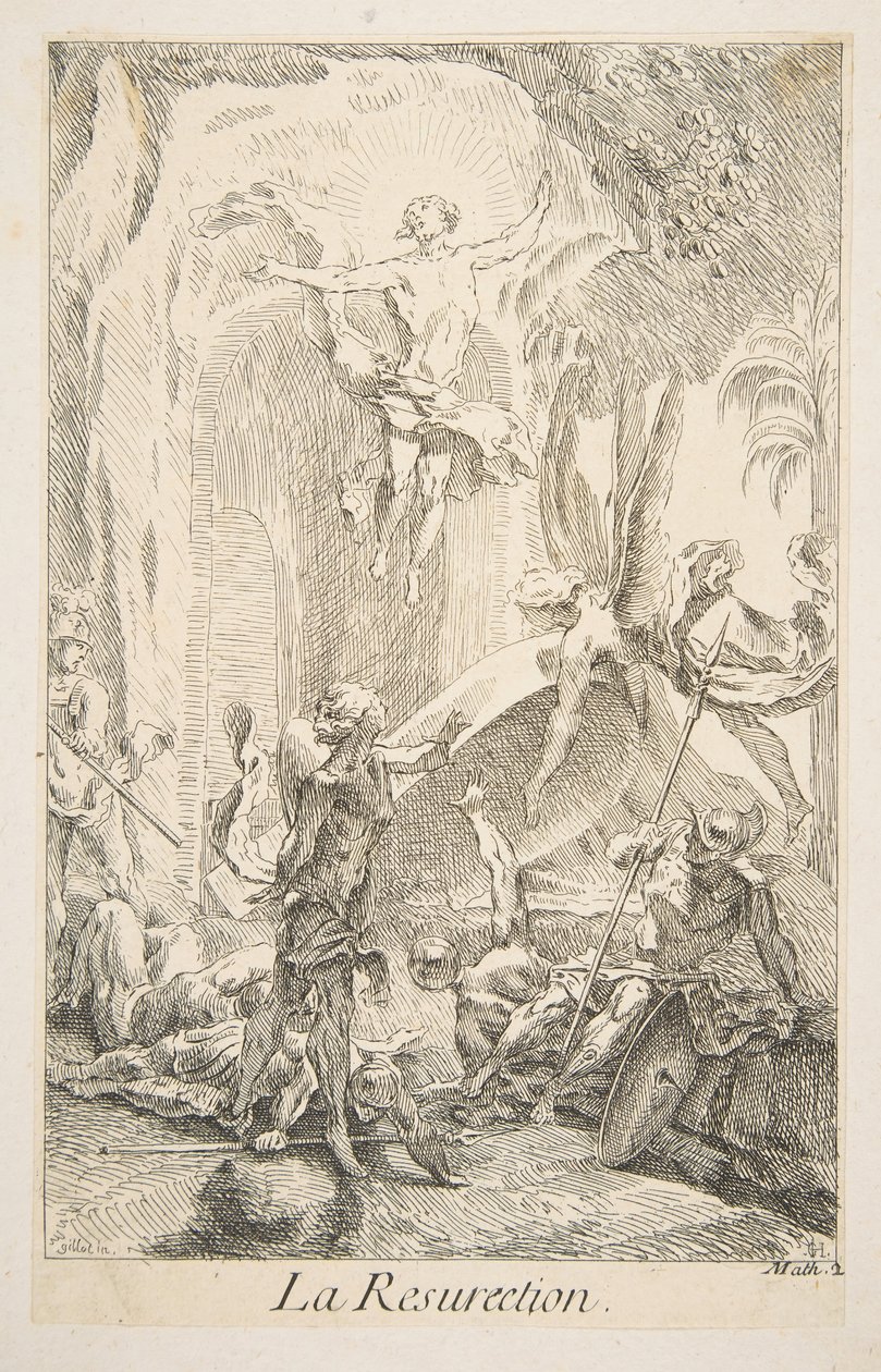 Ylösnousemus.n.d. Tekijät: Claude Gillot, Jacques Gabriel Huquier. tekijältä Claude Gillot, Jacques Gabriel Huquier
