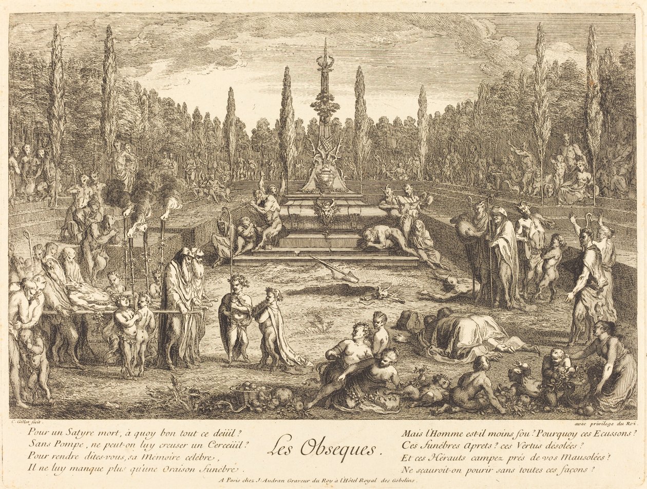Les Obseques (Hautajaiset) tekijältä Claude Gillot