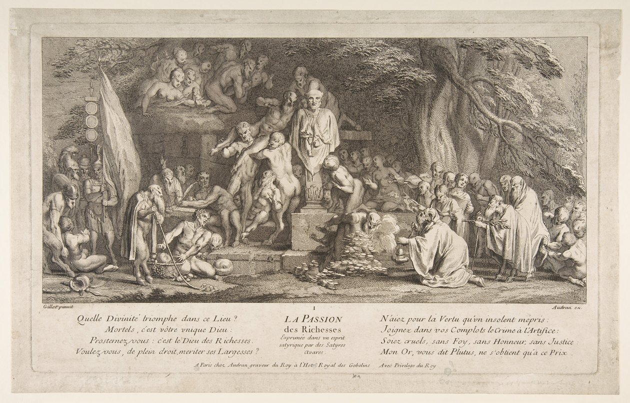 The Passion for Wealth.n.d. tekijältä Claude Gillot