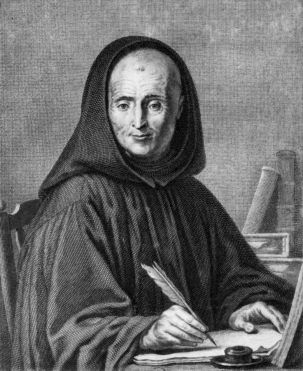 Jean Mabillonin (1632-1707) muotokuva, kaivertanut Alexis Loir (1640-1713) tekijältä Claude Guy Halle