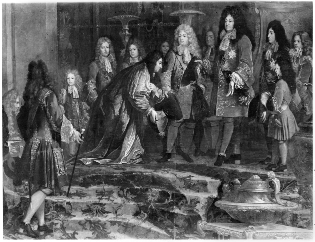 Genovan dogi, joka pyytää anteeksi Louis XIV:ltä (1638-1715) 15. toukokuuta 1685, 1715 (yksityiskohta) tekijältä Claude Guy Halle