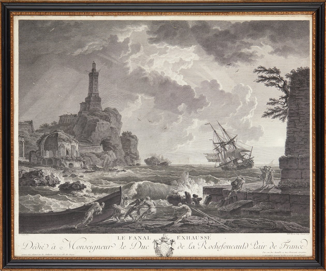 Ranskalaiset teräskaiverrukset tekijältä Claude Joseph (after) Vernet
