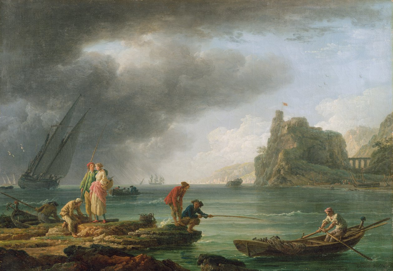 Rannikkokohtaus tekijältä Claude Joseph Vernet