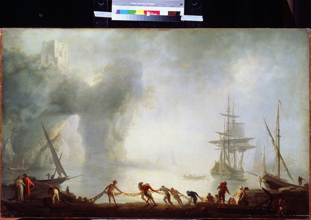 Aamunkoitto Caprin yllä, sumu. Claude Joseph Vernet