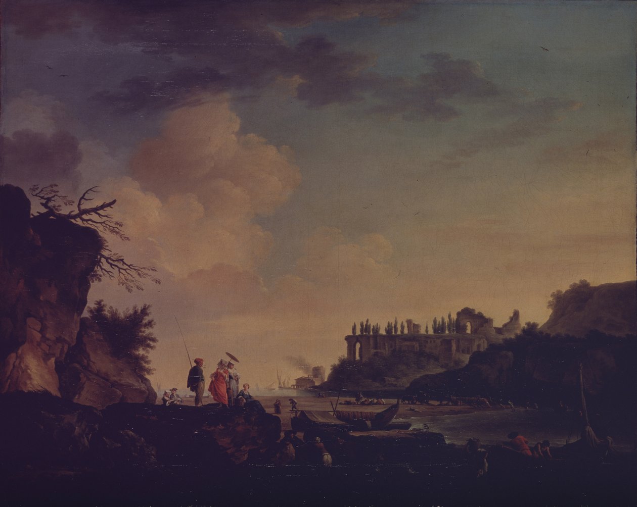 Rauniot lähellä joen suua, 1748 tekijältä Claude Joseph Vernet
