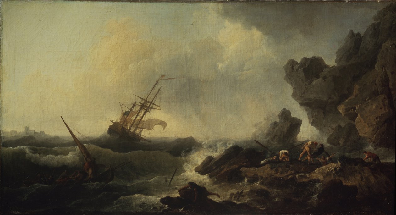 Myrsky merellä tekijältä Claude Joseph Vernet
