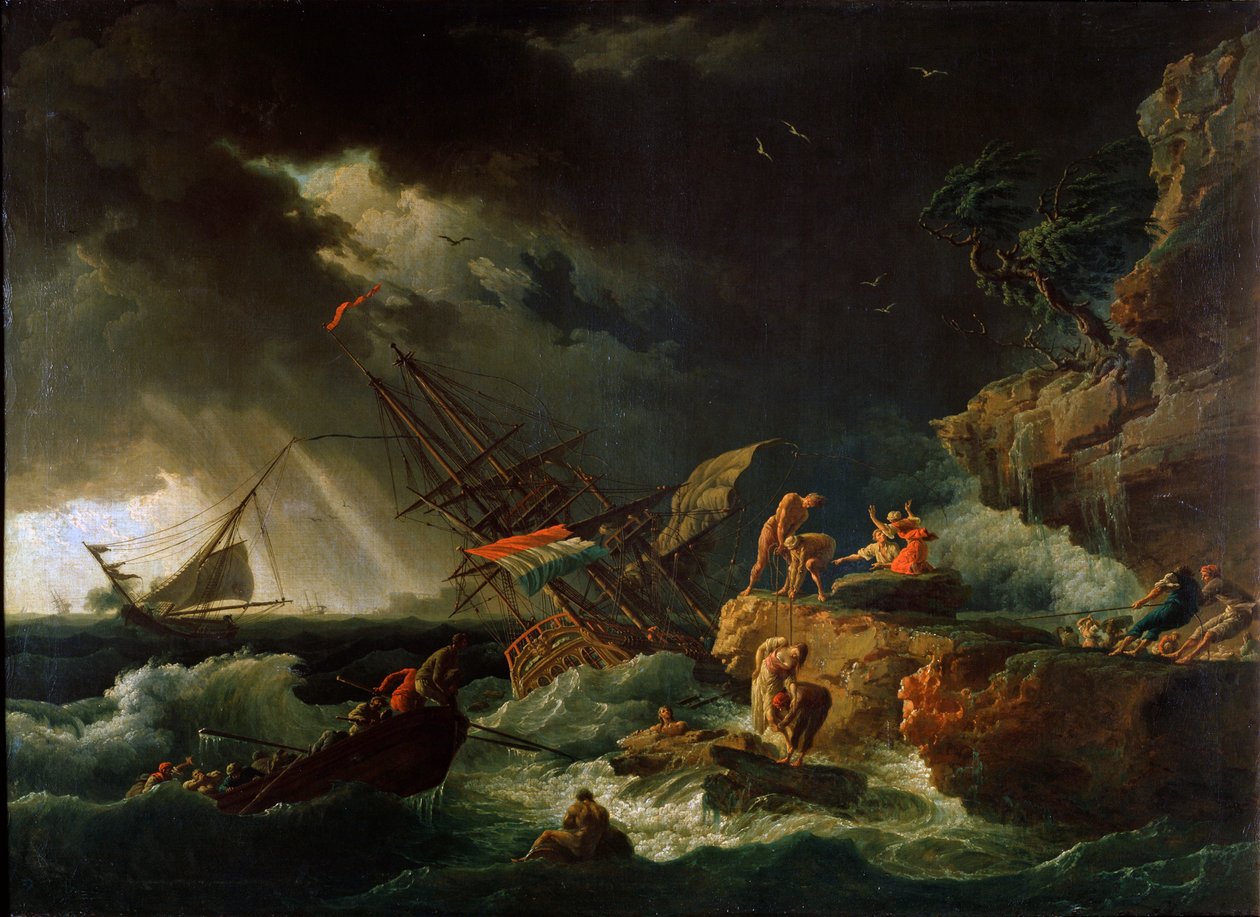 Myrsky merellä, 1740-luku. tekijältä Claude Joseph Vernet