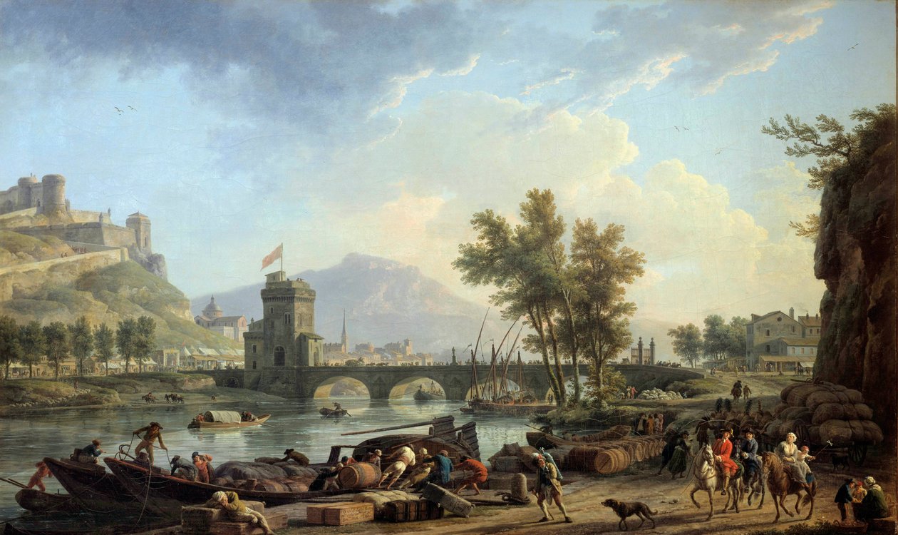 Poran lähestymistapoja vuonna 1774 Joseph Vernet