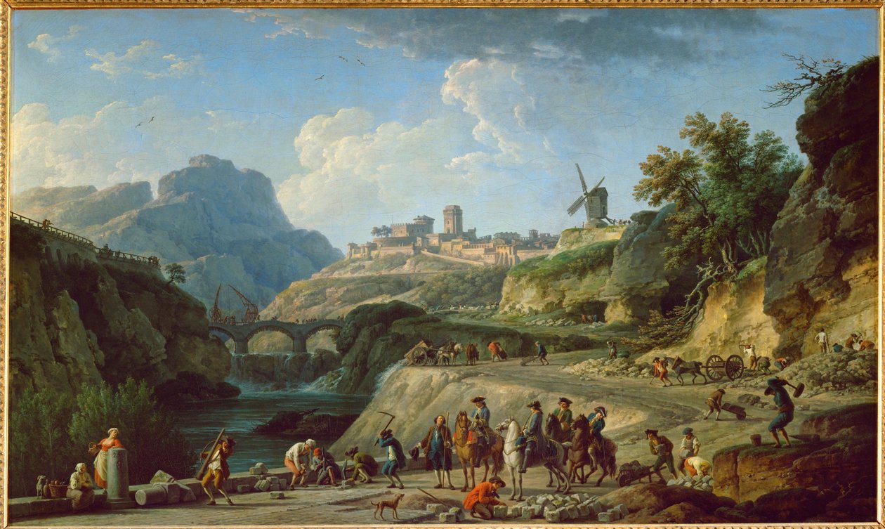 Tärkeän kauppareitin rakentaminen Ludvig XVI:n aikana ... tekijältä Claude Joseph Vernet