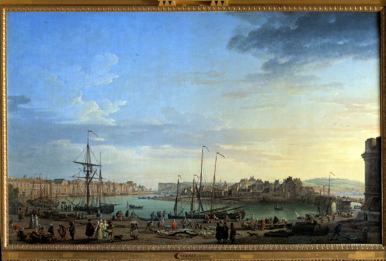 Näkymä Dieppen satamasta Joseph Vernet