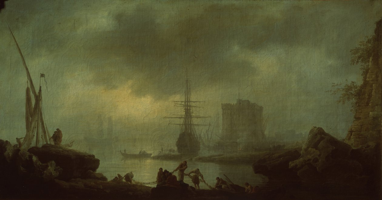 Näkymä merelle. Sumu tekijältä Claude Joseph Vernet
