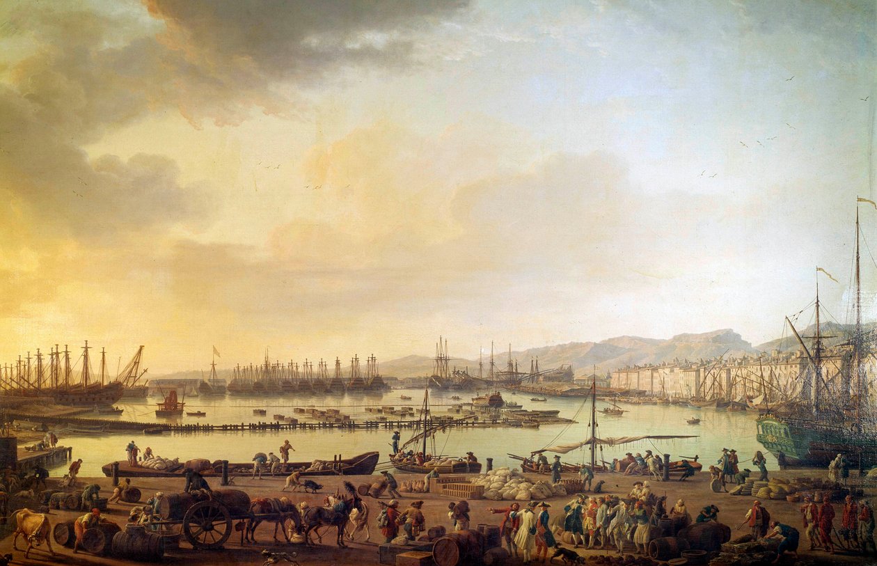 Näkymä Toulonin satamaan Joseph Vernet
