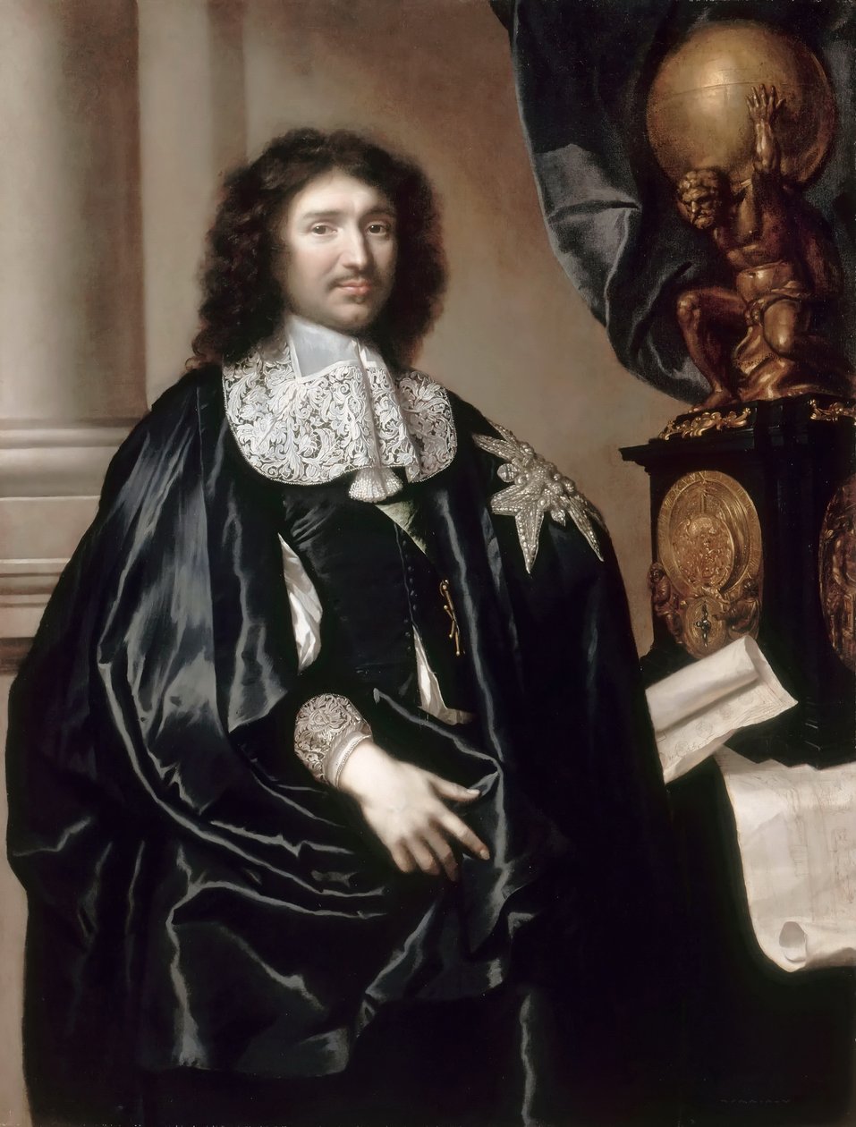Jean-Baptiste Colbertin muotokuva 1619-1683 tekijältä Claude Lefebvre