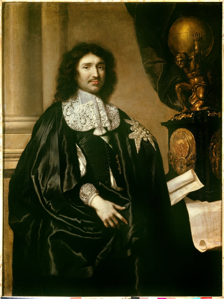 Jean Baptiste (Jean-Baptiste) Colbertin (1619-1683) muotokuva Ludvig XIV:n ministeri Claude Lefebvren (1632-1675) maalaus. 1666 Su. 1,3x0,96 m - Ludvig XIV:n ministerin Jean Baptiste (Jean-Baptiste) Colbertin (1619-1683) muotokuva. Claude Lefin maalaus tekijältä Claude Lefebvre