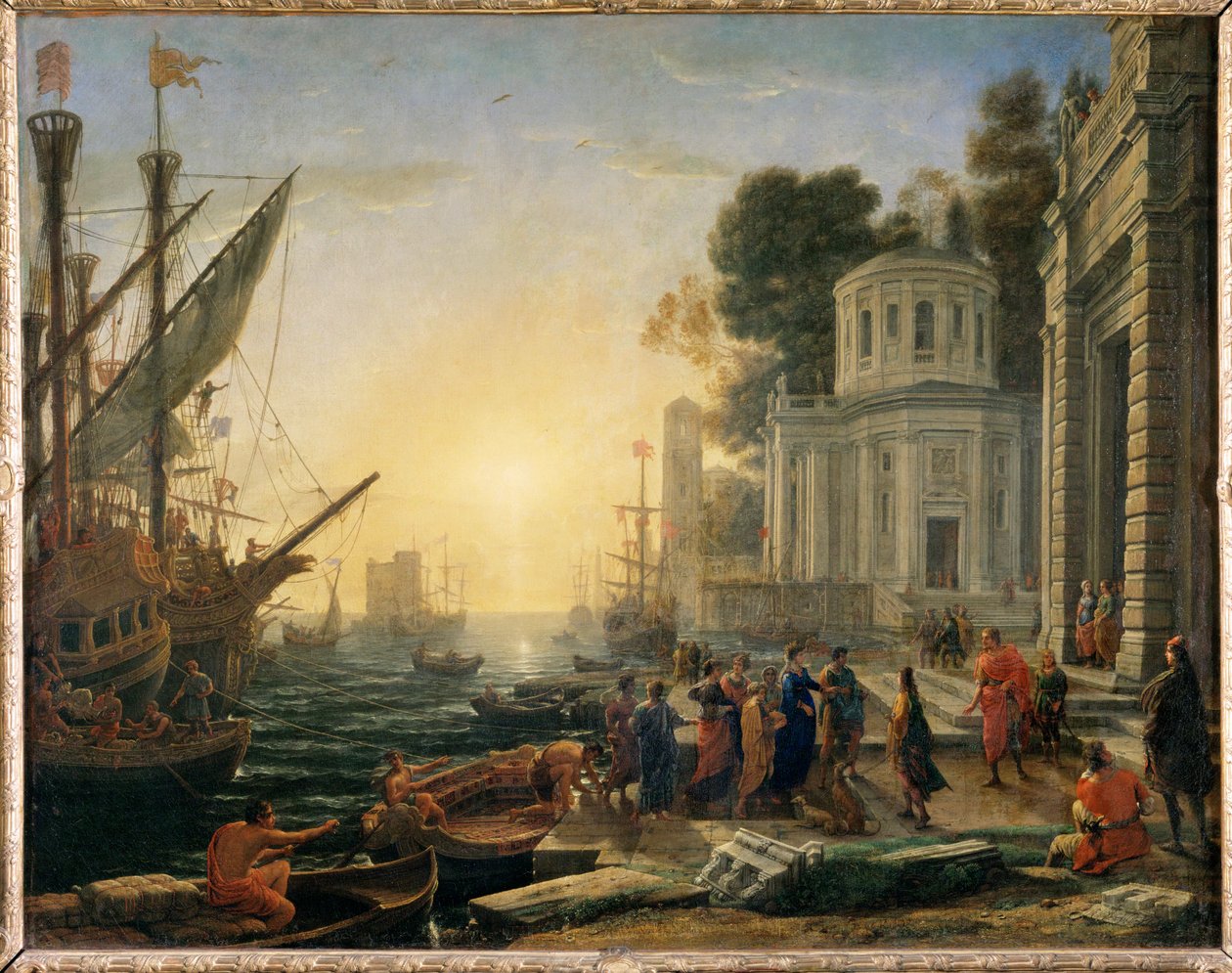Kleopatran laskeutuminen Tarsokseen tapaamaan ... tekijältä Claude Lorrain (1600 82)