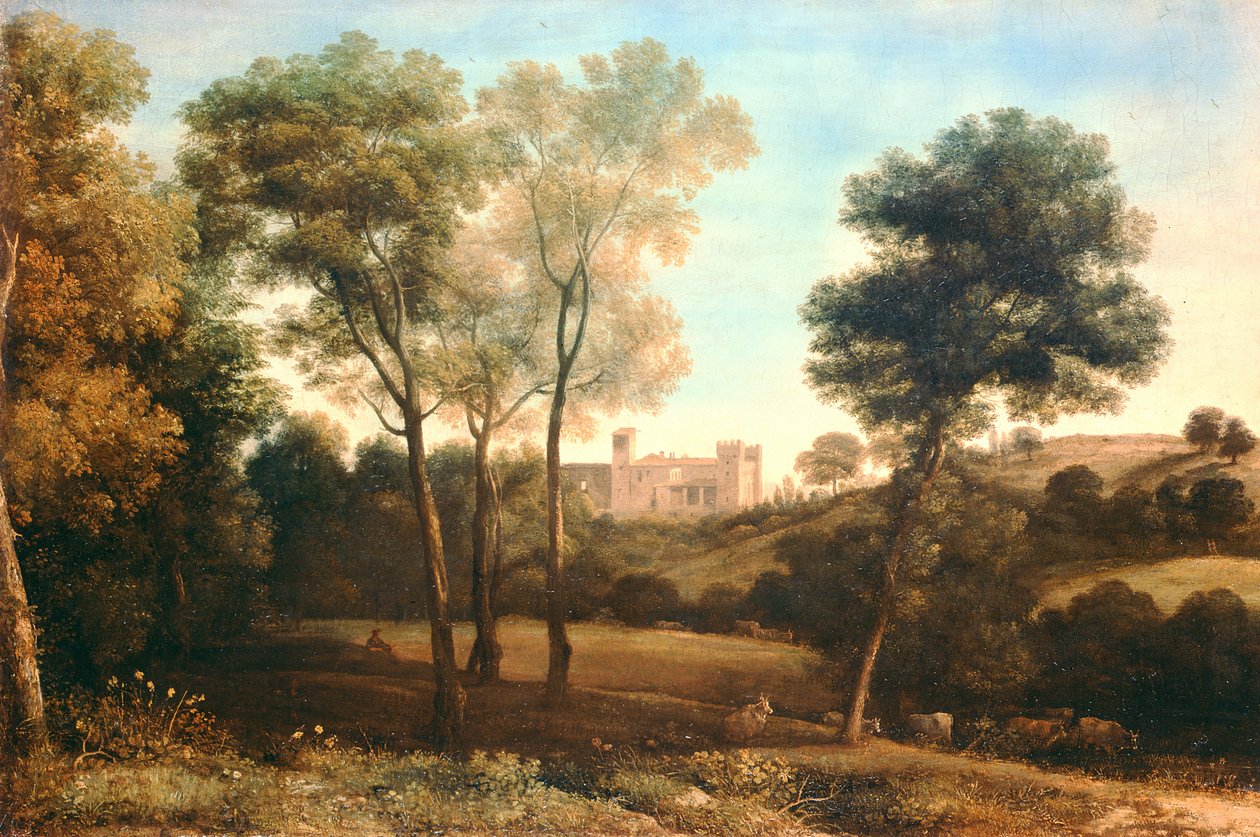 Maisema linnan kanssa tekijältä Claude Lorrain