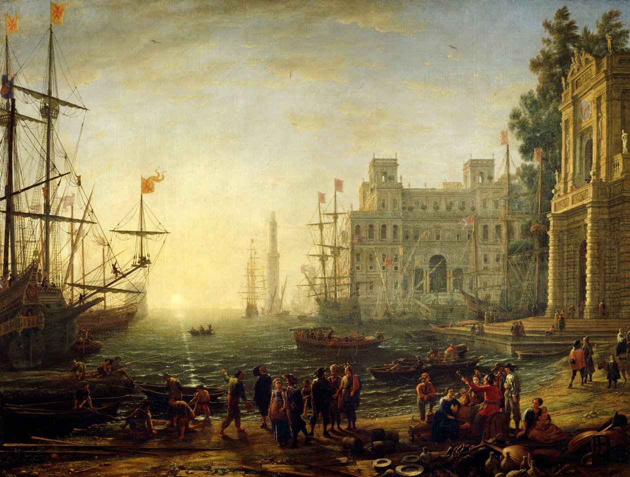 Merisatama Villa Medicin kanssa tekijältä Claude Lorrain