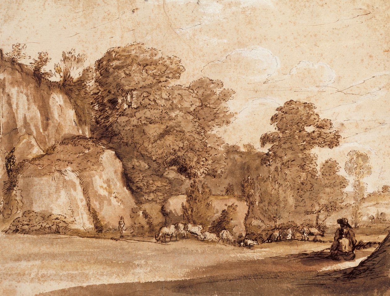 Rocky Hillside tekijältä Claude Lorrain