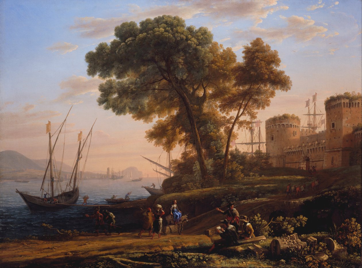 Taiteilija opiskelee luonnosta tekijältä Claude Lorrain